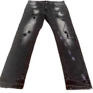 Switch Remarkable Jeans Mens 40x32 (39x31) Black Slim Taper Fit Stretch Hip Hop